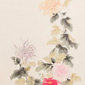 Xie Yuemei 謝月眉 (1906-1998): 'Chrysanthemum', ink and colour on paper — photo 1