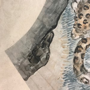 Xiong Gengchang (1884-1961), An amur leopard at rest, dated 1951 — 照片 8