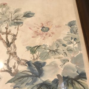 Yan Bolong (1898 - 1954), Een haan in florale omgeving, aquarel op papier — foto 10
