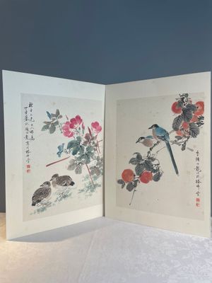 Yan Bolong 顏伯龍 (1898-1955): 'Birds and flowers', ink and colour on paper, dated 1937 — foto 1