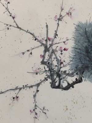 Yan Bolong 顏伯龍 (1898-1955): 'Pheasants under the pine tree', ink and colour on paper, dated 1944 — foto 13