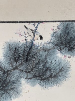Yan Bolong 顏伯龍 (1898-1955): 'Pheasants under the pine tree', ink and colour on paper, dated 1944 — foto 4