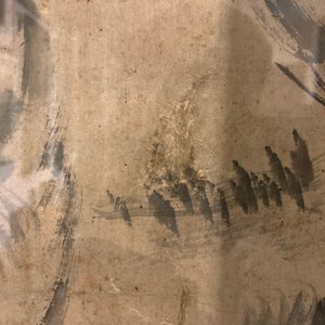 Yang Han (1812-1879): Quatre oies et branches d'hibiscus, encre et couleur sur papier — photo 8