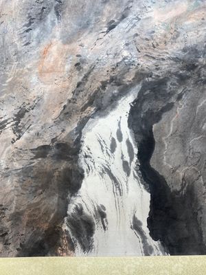 Yang Shanshen 楊善深 (1913-2004): 'Landschap met waterval', inkt en kleur op papier, gedateerd 1944 — foto 5