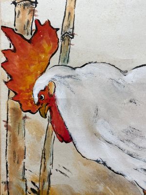 Yang Shanshen 楊善深 (1913-2004): 'Rooster', ink and colour on paper, dated 1960 — 照片 5