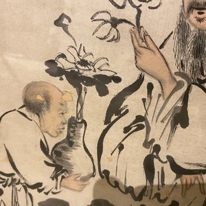 Yaotang (China, 19/20e eeuw), inkt en kleur op papier, gedat. 1903: 'De lotus van Zhou Lianxi naar Wu Daozi' — foto 20