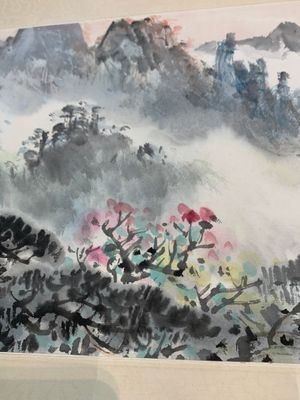 Ying Yeping 應野平 (1910-1990): 'Mountainous landscape', ink and colour on paper, dated 1982 — photo 9