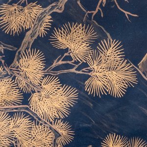 Yu Zhiding 禹之鼎 (1647-1716): 'Shoulao ontmoet godinnen', gouden en zilveren inkt op indigo papier, gedateerd 1696 — foto 3