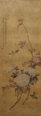 Yun Shouping (1633–1690): Bloesemtakken, inkt en kleur op papier, 17e eeuw