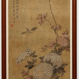 Yun Shouping (1633–1690): Flower branches, ink and colour on paper, 17th C. — 照片 2