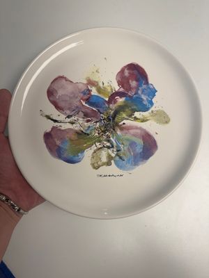 Zao Wou Ki 趙無極 (1920-2013): 'Orchid' plate — photo 1