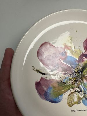 Zao Wou Ki 趙無極 (1920-2013): 'Orchid' plate — photo 2