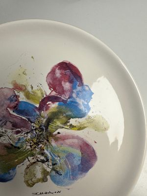 Zao Wou Ki 趙無極 (1920-2013): 'Orchid' plate — photo 3