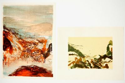 Zao, Wou-Ki (Chine/France, 1920-2013), Deux compositions abstraites, lithographie sur papier, datés 1978/1979, num. 44/60