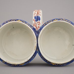 Zeldzaam Delfts doré olie- en azijnstel, Pieter Adriaensz. Kocx, De Grieksche A, 1705-1720 — foto 10