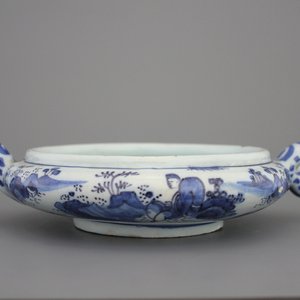 Zeldzame Delftse brandy kom met chinoiserie, 17e eeuw — foto 1