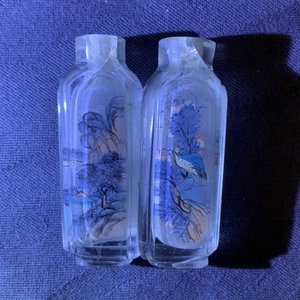 Zes Chinese binnenin beschilderde glazen snuifflessen, 19/20e eeuw — foto 10