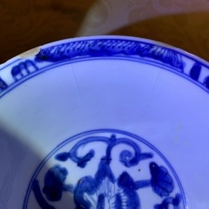 Zes Chinese blauw-witte kommen, Kangxi — foto 21