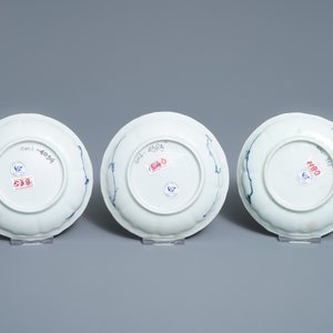 Zes Chinese blauw-witte koppen en schotels met herten, Ca Mau scheepswrak, Yongzheng — foto 11