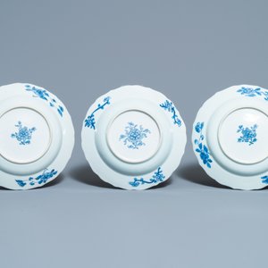 Zes Chinese blauw-witte 'Xi Xiang Ji' borden, Qianlong — foto 3