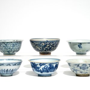 Zes Chinese blauwwitte kommen, Ming — foto 2