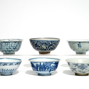 Zes Chinese blauwwitte kommen, Ming — foto 3