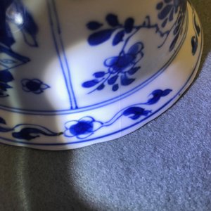 Zes Chinese blauwwitte kommen op onderborden, Kangxi — foto 19