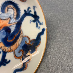 Zes Chinese doucai koppen en schotels met draken, Kangxi — foto 15