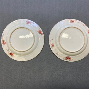 Zes Chinese famille rose borden met bloesemtakken, Yongzheng — foto 10