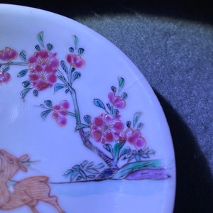 Zes Chinese famille rose schotels en vijf koppen, Kangxi en later — foto 21