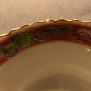 Zes Chinese famille rose Straits of Peranakan kommen met feniksen en pioenrozen, 19e eeuw — foto 15