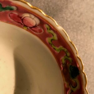 Zes Chinese famille rose Straits of Peranakan kommen met feniksen en pioenrozen, 19e eeuw — foto 23