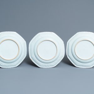 Zes Chinese octagonale Imari-stijl borden, Kangxi — foto 4