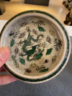 Zes Chinese porseleinen penselenwassers, 19/20e eeuw — foto 10