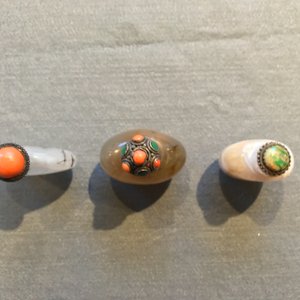Zes Chinese snuifflessen in agaat en naaldkwarts, 19/20e eeuw — foto 7