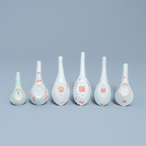 Zes diverse Chinese lepels, 19/20e eeuw — foto 4