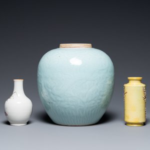 Zes diverse stukken Chinees porselein, 19/20e eeuw — foto 6