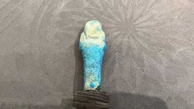 Zes Egyptische oushabti in turquoise- en groen-geglazuurde faience, Late Tijd — foto 7