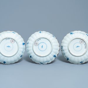 Zes gelobde Chinese blauw-witte schotels met eenden en vlinders, Kangxi — foto 3