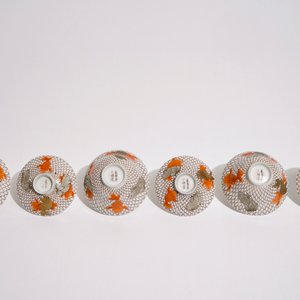 Zes Japanse eierschaal dekselkoppen en schotels met karpers, Meiji, 19e eeuw — foto 10