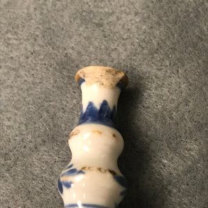 Zes kleine Chinese blauw-witte vaasjes, Kangxi — foto 19