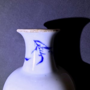 Zes kleine Chinese blauw-witte vazen, Kangxi — foto 12