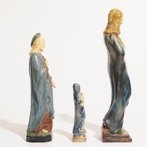 Zes religieuze figuren in Vlaams aardewerk, w.o. Laigneil en Noseda, 20e eeuw — foto 3