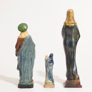 Zes religieuze figuren in Vlaams aardewerk, w.o. Laigneil en Noseda, 20e eeuw — foto 4
