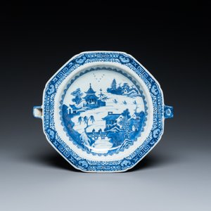 Zes stukken Chinees blauw-wit porselein, Qianlong — foto 2