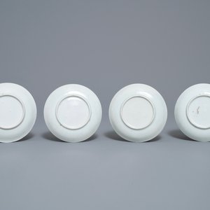 Zestien Chinese blauw-witte koppen en schotels, Kangxi — foto 5