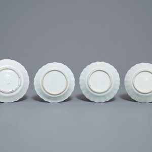 Zestien Chinese blauw-witte koppen en schotels, Kangxi — foto 7