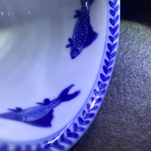 Zeven Chinese blauw-witte koppen en schotels, Kangxi — foto 21