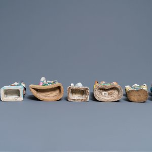 Zeven Chinese famille rose figuren, 18/19e eeuw — foto 7