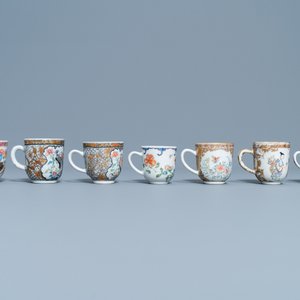 Zeven Chinese famille rose koppen, Yongzheng — foto 2